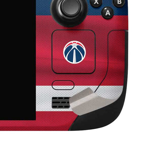 NBA Washington Wizards Jersey Steam Deck Handheld Gaming Computer OLED Skin