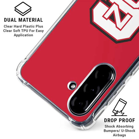 North Carolina State University Logo Red Galaxy A36 5G Clear Case