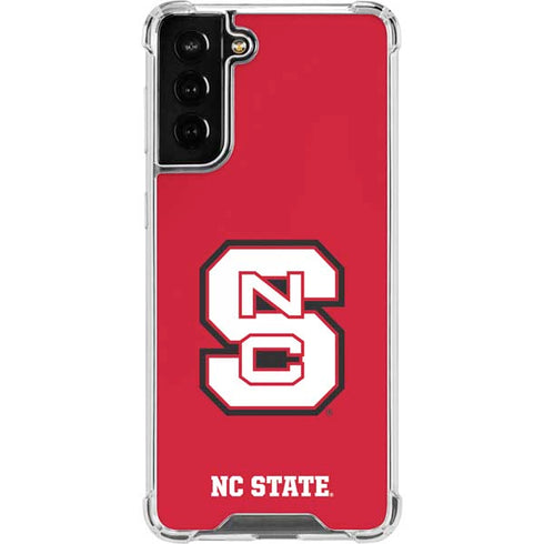 North Carolina State University Logo Red Galaxy S21 FE Clear Case