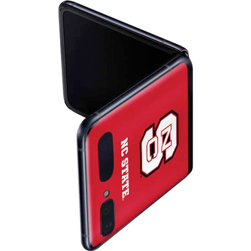 North Carolina State University Logo Red Galaxy Z Flip Skin