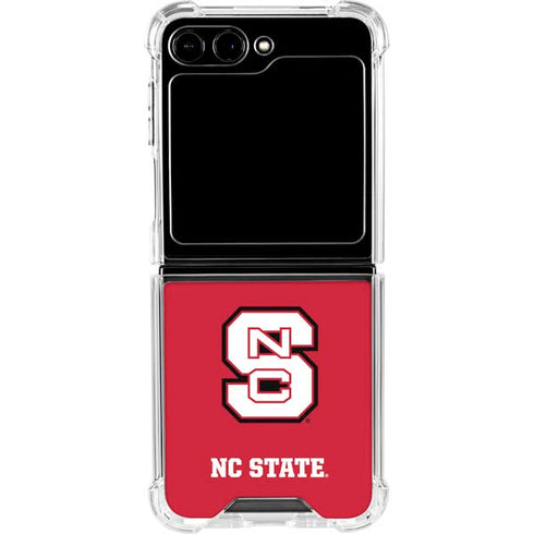North Carolina State University Logo Red Galaxy Z Flip6 Clear Case