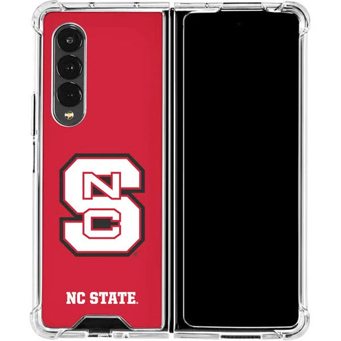 North Carolina State University Logo Red Galaxy Z Fold4 5G Clear Case