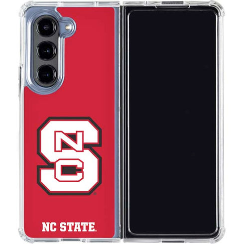 North Carolina State University Logo Red Galaxy Z Fold5 5G Clear Case