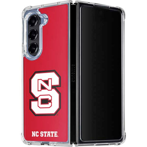 North Carolina State University Logo Red Galaxy Z Fold5 5G Clear Case
