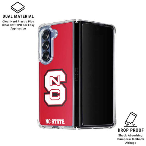 North Carolina State University Logo Red Galaxy Z Fold6 Clear Case