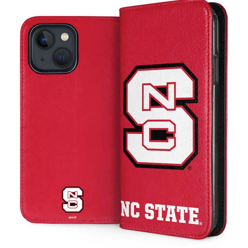 North Carolina State University Logo Red iPhone 15 Plus Folio Case