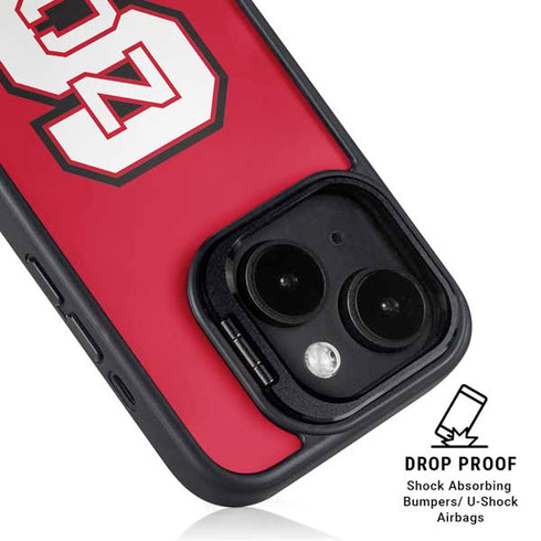 North Carolina State University Logo Red iPhone 15 Plus Kickstand Case