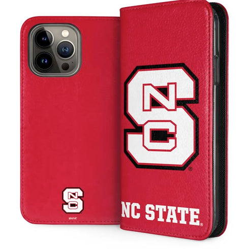 North Carolina State University Logo Red iPhone 15 Pro Max Folio Case