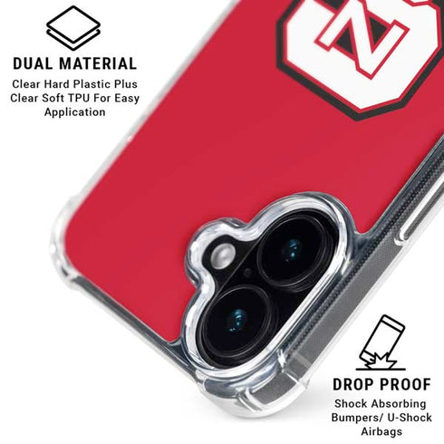 North Carolina State University Logo Red iPhone 16 Clear Case