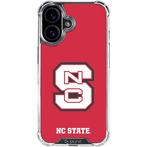 North Carolina State University Logo Red iPhone 16 Plus Clear Case