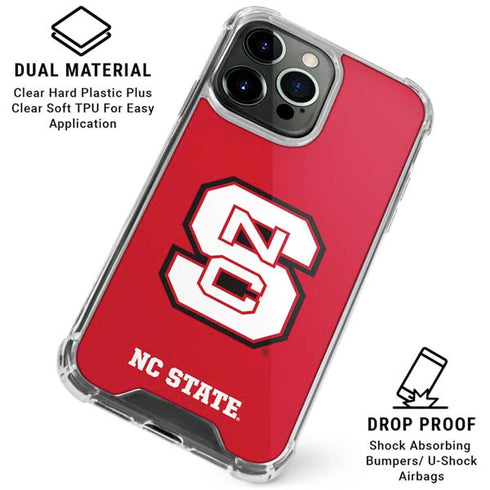 North Carolina State University Logo Red iPhone 16 Pro Max Clear Case