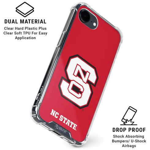North Carolina State University Logo Red iPhone 16e Clear Case