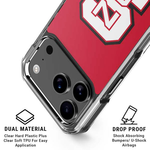 North Carolina State University Logo Red iPhone 18 Pro Clear Case