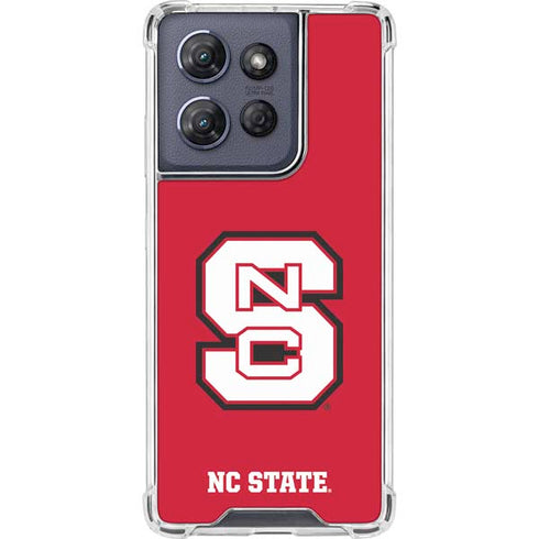 North Carolina State University Logo Red Moto G 5G (2025) Clear Case
