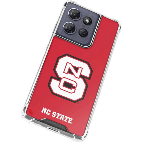 North Carolina State University Logo Red Moto G 5G (2025) Clear Case