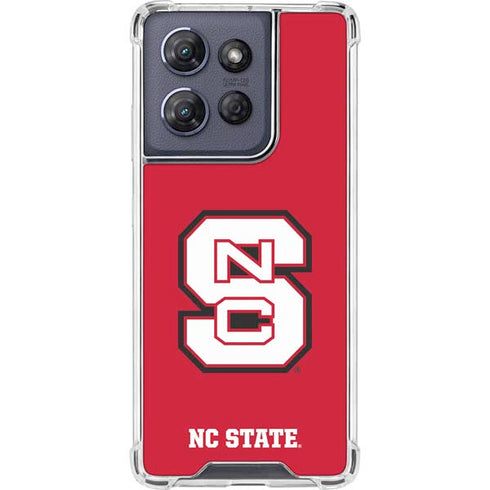 North Carolina State University Logo Red Moto G Play 5G (2025) Clear Case