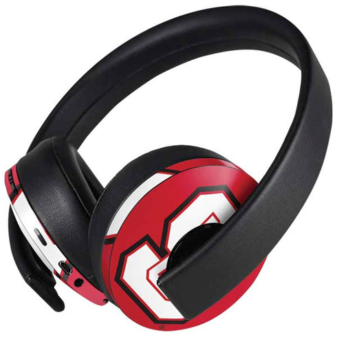 North Carolina State University Logo Red PlayStation 4 Gold Wireless Headset Skin