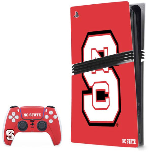 North Carolina State University Logo Red PS5 Pro Bundle Skin