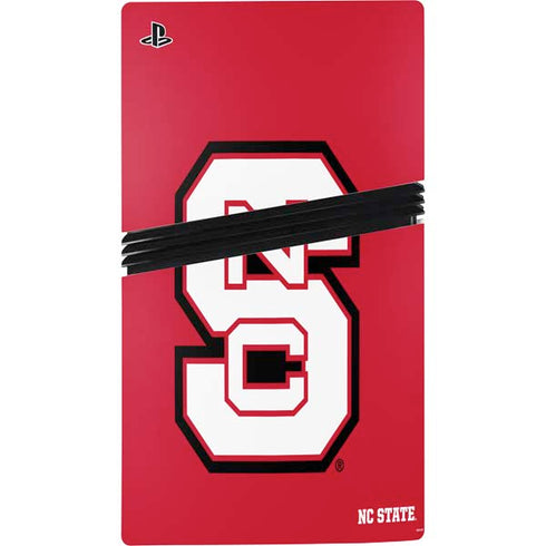 North Carolina State University Logo Red PS5 Pro Disk Console Skin