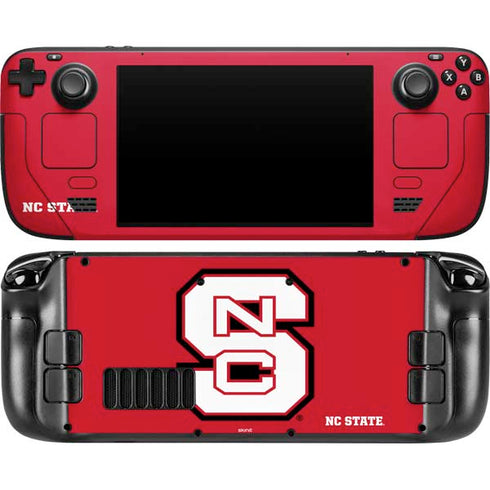 North Carolina State University Logo Red Steam Deck Handheld Gaming Computer OLED Skin