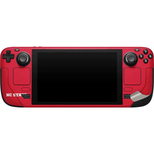 North Carolina State University Logo Red Steam Deck Handheld Gaming Computer Skin