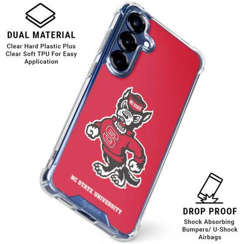 North Carolina State University Wolfpack Galaxy S25 FE Clear Case