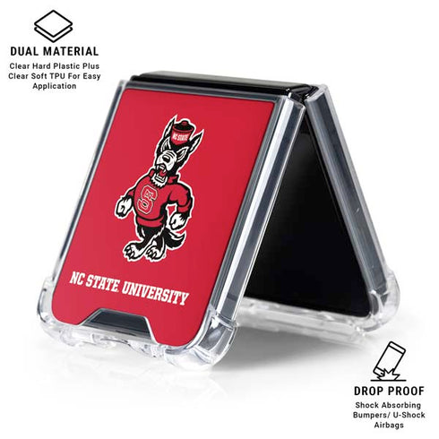 North Carolina State University Wolfpack Galaxy Z Flip6 Clear Case