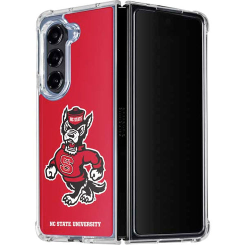 North Carolina State University Wolfpack Galaxy Z Fold5 5G Clear Case