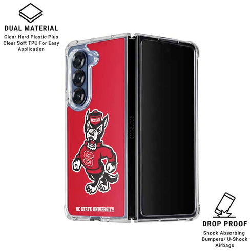 North Carolina State University Wolfpack Galaxy Z Fold6 Clear Case