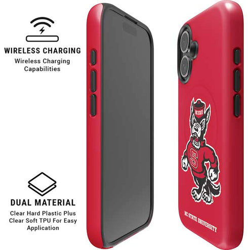 North Carolina State University Wolfpack iPhone 16 Magsafe Impact Case