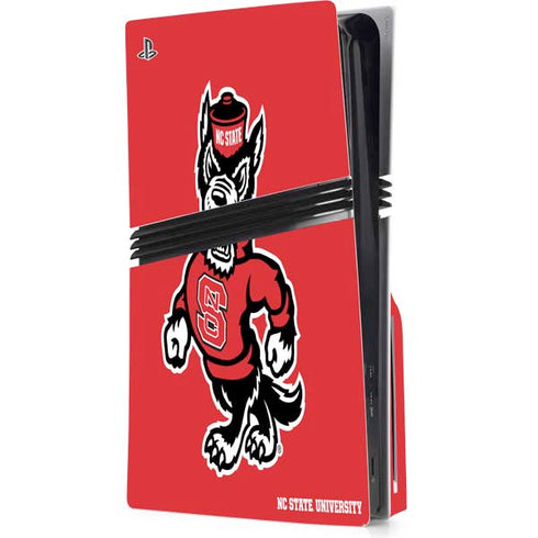 North Carolina State University Wolfpack PS5 Pro Disk Console Skin
