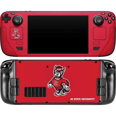 North Carolina State University Wolfpack Steam Deck Handheld Gaming Computer OLED Skin