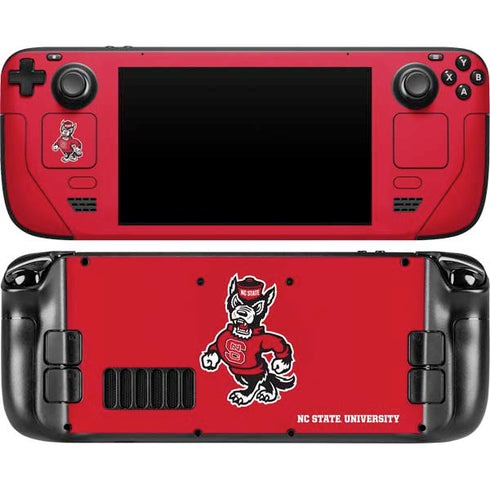 North Carolina State University Wolfpack Steam Deck Handheld Gaming Computer Skin