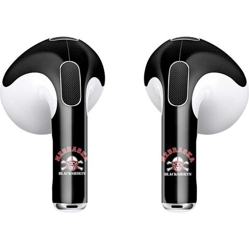 University of Nebraska Blackshirts Apple AirPods (3rd Gen 2021) Skin