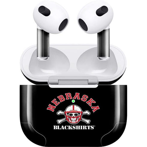 University of Nebraska Blackshirts Apple AirPods (3rd Gen 2021) Skin