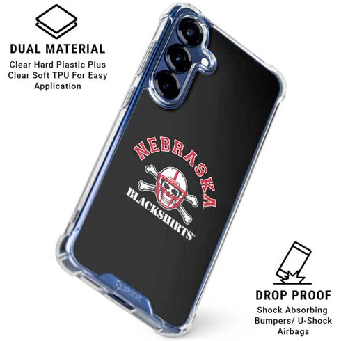 University of Nebraska Blackshirts Galaxy S25 Clear Case