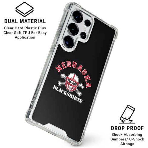 University of Nebraska Blackshirts Galaxy S26 Ultra Clear Case