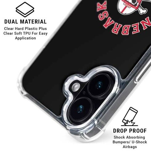 University of Nebraska Blackshirts iPhone 16 Plus Clear Case