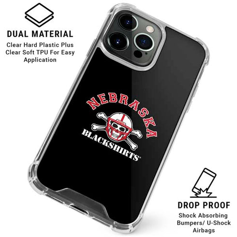 University of Nebraska Blackshirts iPhone 16 Pro Max Clear Case