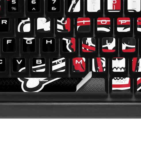 University of Nebraska Blackshirts K95 RGB PLATINUM Mechanical Gaming Keyboard Skin
