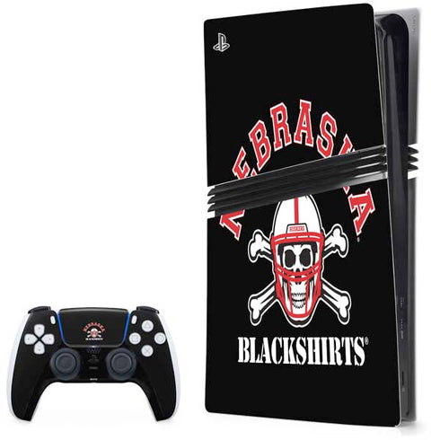 University of Nebraska Blackshirts PS5 Pro Bundle Skin