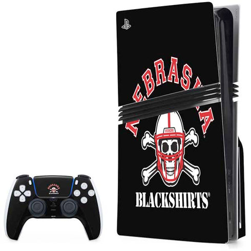 University of Nebraska Blackshirts PS5 Pro Disk Bundle Skin
