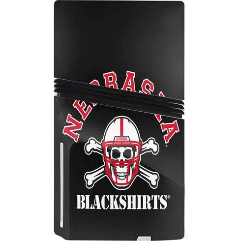 University of Nebraska Blackshirts PS5 Pro Disk Console Skin