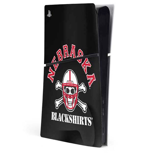University of Nebraska Blackshirts PS5 Slim Digital Edition Console Skin