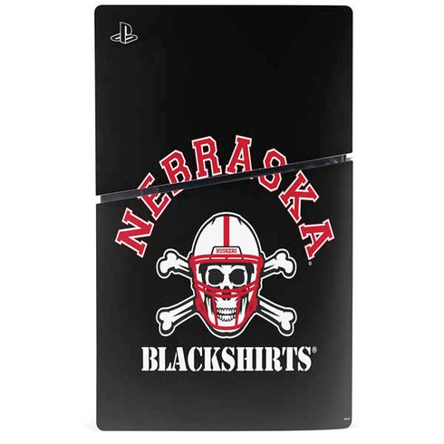 University of Nebraska Blackshirts PS5 Slim Digital Edition Console Skin