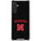University of Nebraska Collegiate Text Black Galaxy A17 Clear Case