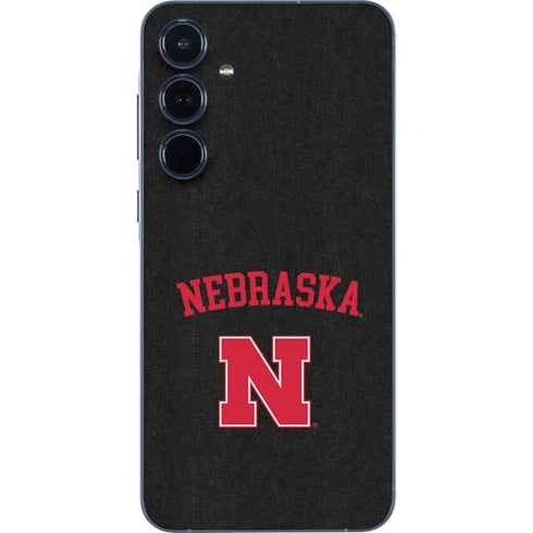 University of Nebraska Collegiate Text Black Galaxy A35 5G Skin