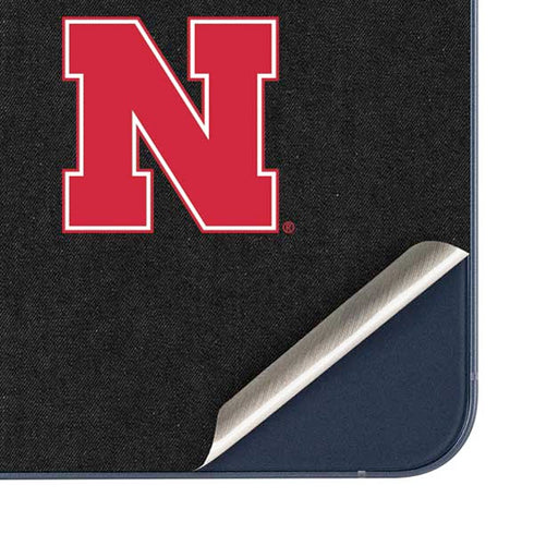 University of Nebraska Collegiate Text Black Galaxy A35 5G Skin