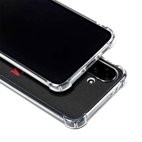 University of Nebraska Collegiate Text Black Galaxy A36 5G Clear Case