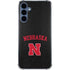 University of Nebraska Collegiate Text Black Galaxy A55 5G Clear Case